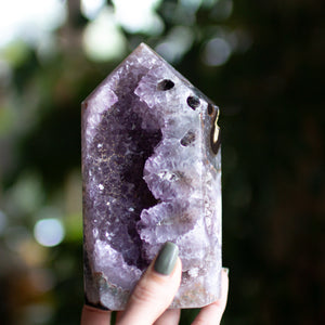 Agate Druzy Tower