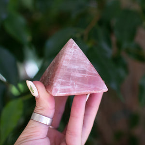 Rose Calcite Pyramid