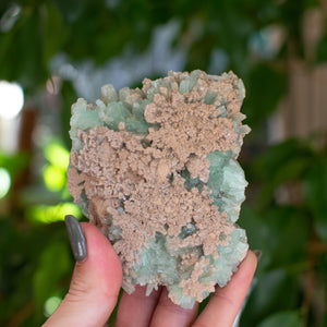 Green Aragonite Cluster