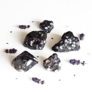 Raw Snowflake Obsidian